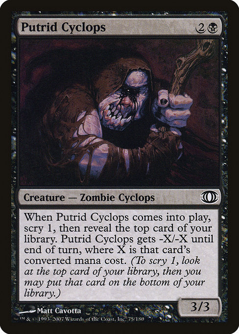 【Foil】【EN】朽ちゆくサイクロプス/Putrid Cyclops [FUT] 黒C No.75