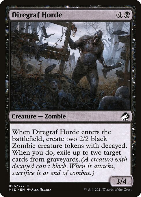 【Foil】【EN】戦墓の大群/Diregraf Horde [MID] 黒C No.96