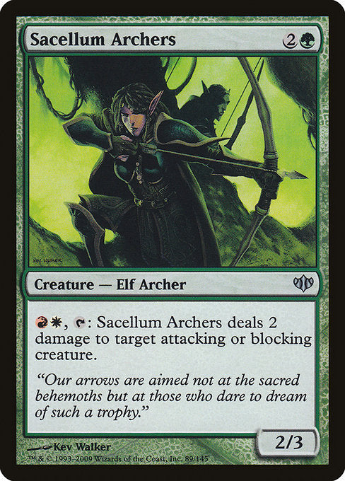 【Foil】【EN】サシーリウムの射手/Sacellum Archers [CON] 緑U No.89