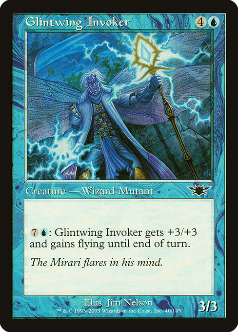 【Foil】【EN】きらめく翼の発動者/Glintwing Invoker [LGN] 青C No.40