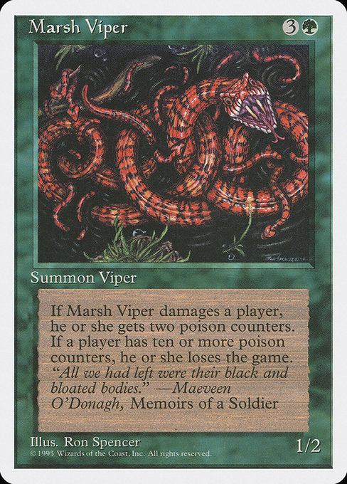 【EN】マーシュ・バイパー/Marsh Viper [4ED] 緑C No.263