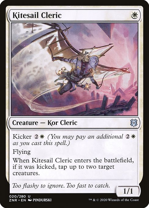 【Foil】【EN】帆凧の僧侶/Kitesail Cleric [ZNR] 白U No.20