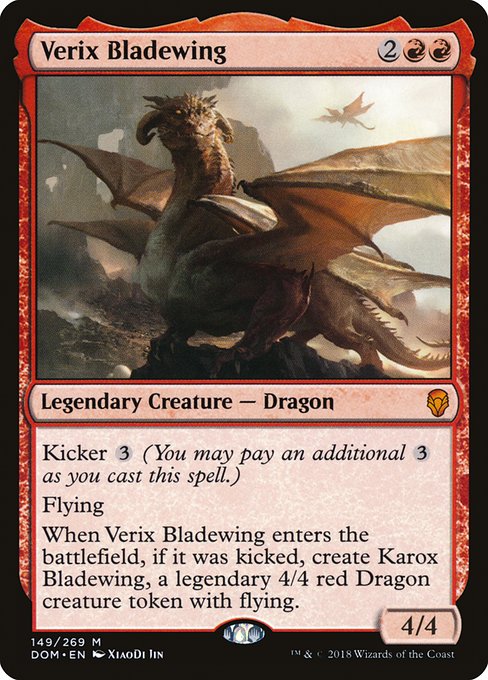 【Foil】【EN】刃の翼ヴェリックス/Verix Bladewing [DOM] 赤M No.149