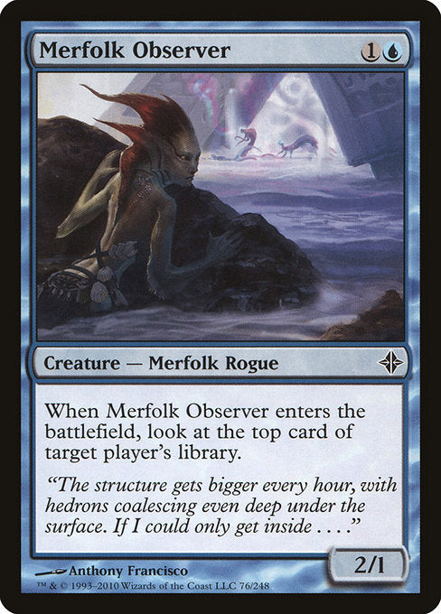 【Foil】【EN】マーフォークの観察者/Merfolk Observer [ROE] 青C No.76