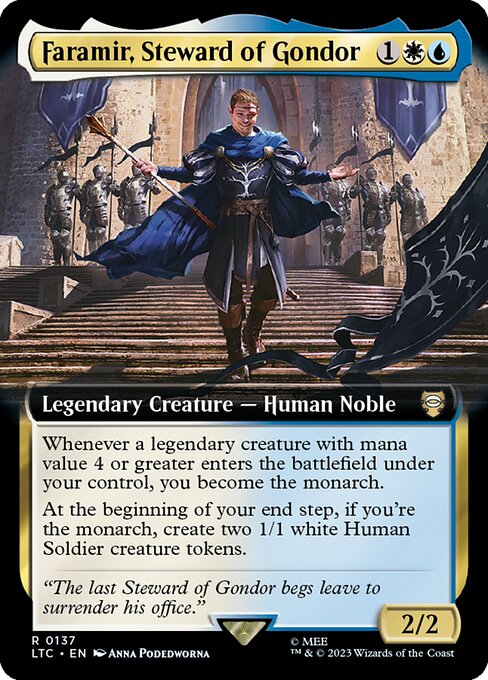 【Foil】【EN】ゴンドールの執政、ファラミア/Faramir, Steward of Gondor [LTC] 金R No.137