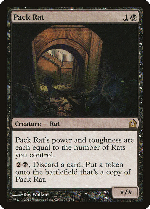 【Foil】【EN】群れネズミ/Pack Rat [RTR] 黒R No.73