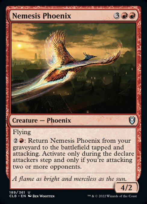 【Foil】【EN】天罰のフェニックス/Nemesis Phoenix [CLB] 赤U No.189