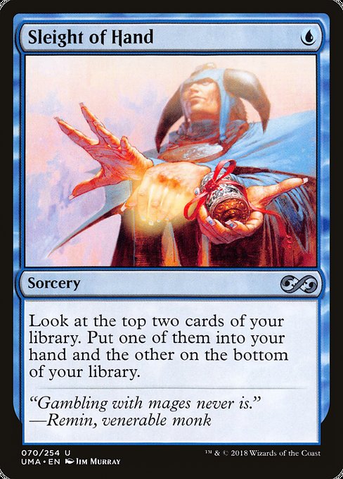 【Foil】【EN】手練/Sleight of Hand [UMA] 青U No.70