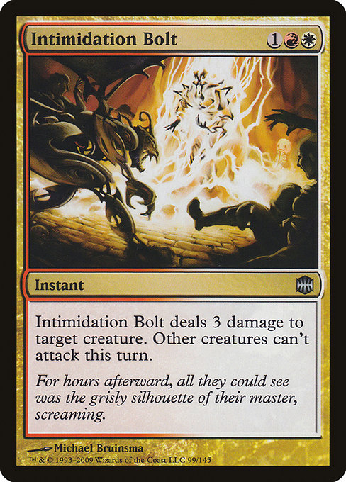 【Foil】【EN】威嚇の稲妻/Intimidation Bolt [ARB] 金U No.99