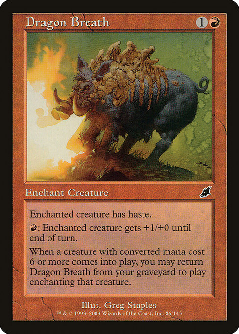 【Foil】【EN】ドラゴンの息/Dragon Breath [SCG] 赤C No.86