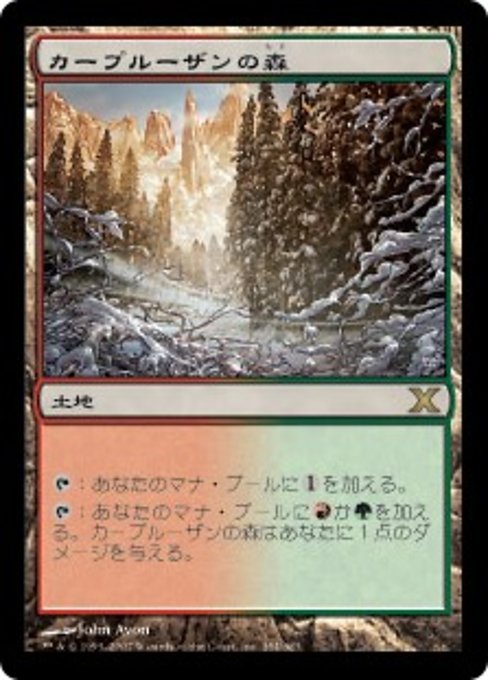 【Foil】【JP】カープルーザンの森/Karplusan Forest [10E] 無R No.354