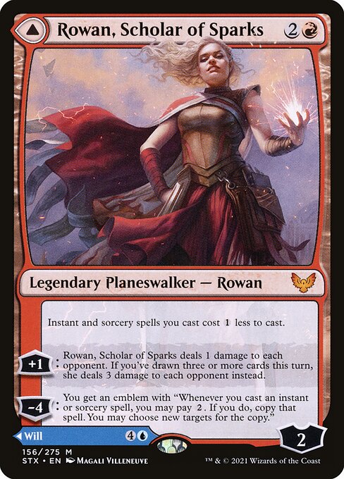 【Foil】【EN】Rowan, Scholar of Sparks // Will, Scholar of Frost [STX] 混M No.156