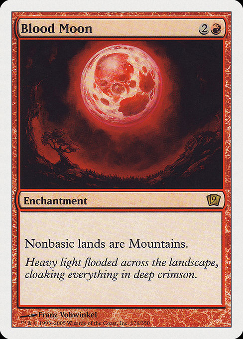 【Foil】【EN】血染めの月/Blood Moon [9ED] 赤R No.176