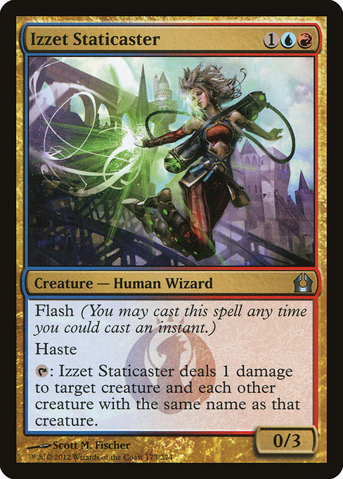 【Foil】【EN】イゼットの静電術師/Izzet Staticaster [RTR] 金U No.173