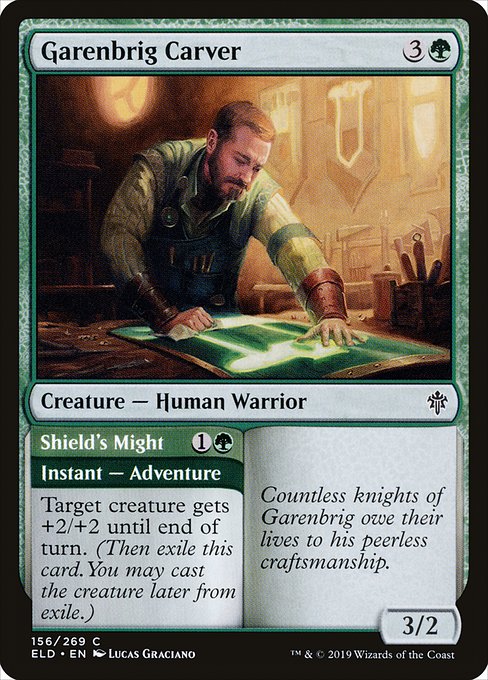 【Foil】【EN】Garenbrig Carver // Shield's Might [ELD] 混C No.156
