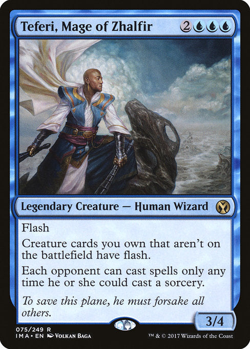 【EN】ザルファーの魔道士、テフェリー/Teferi, Mage of Zhalfir [IMA] 青R No.75