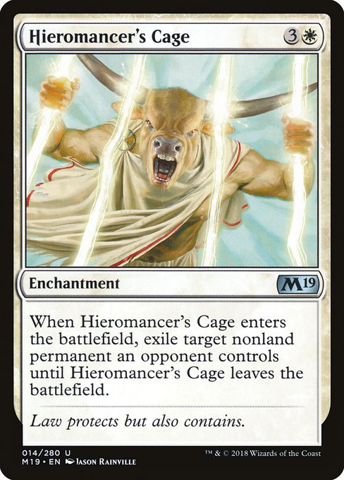 【EN】秘儀術師の檻/Hieromancer's Cage [M19] 白U No.14