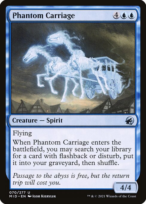 【Foil】【EN】幻影の馬車/Phantom Carriage [MID] 青U No.70