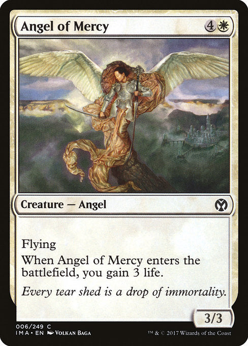 【Foil】【EN】慈悲の天使/Angel of Mercy [IMA] 白C No.6