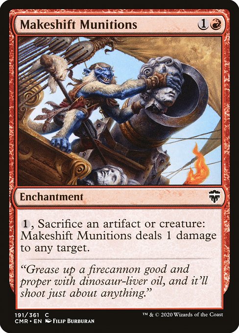 【Foil】【EN】間に合わせの砲弾/Makeshift Munitions [CMR] 赤C No.191