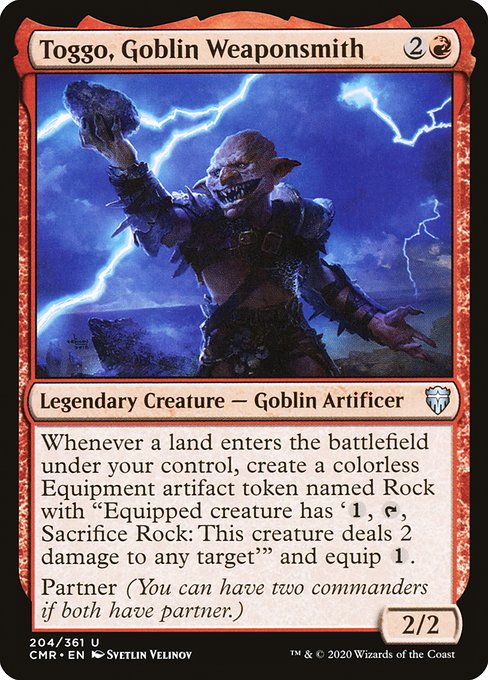 【Foil】【EN】ゴブリンの武器職人、トッゴ/Toggo, Goblin Weaponsmith [CMR] 赤U No.204