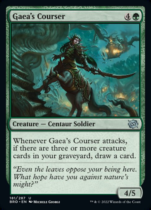 【Foil】【EN】ガイアの狩猟者/Gaea's Courser [BRO] 緑U No.181