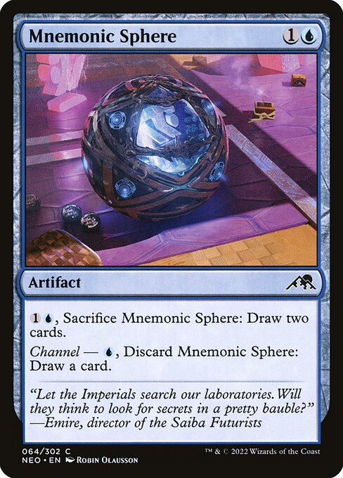 【Foil】【EN】記憶の宝球/Mnemonic Sphere [NEO] 茶C No.64