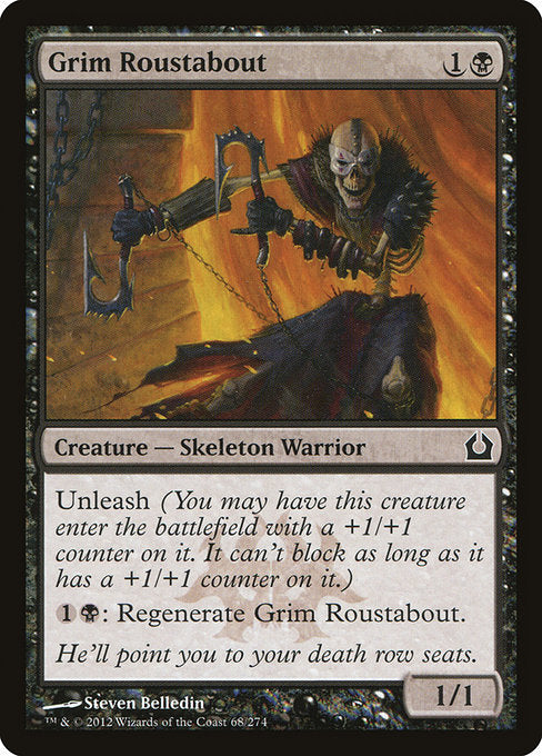 【Foil】【EN】不気味な人足/Grim Roustabout [RTR] 黒C No.68
