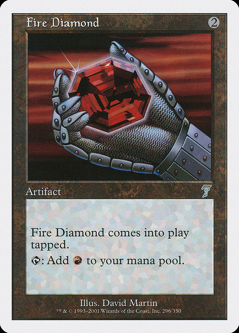 【Foil】【EN】緋色のダイアモンド/Fire Diamond [7ED] 茶U No.296