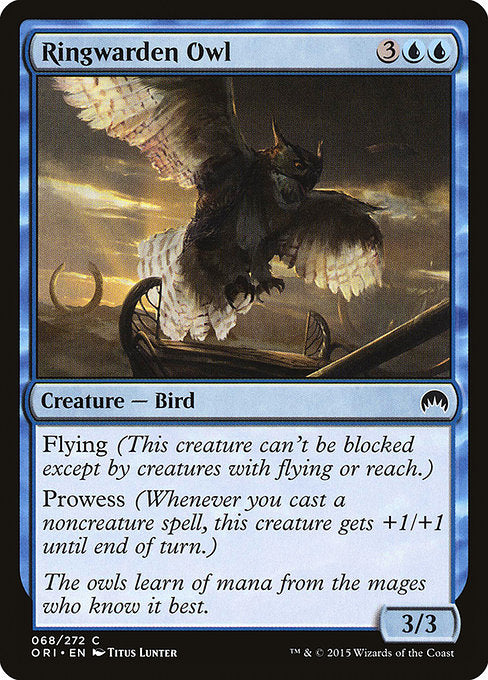 【Foil】【EN】護輪のフクロウ/Ringwarden Owl [ORI] 青C No.68