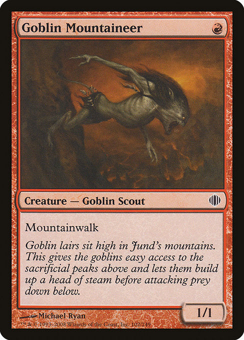 【Foil】【EN】ゴブリンの山岳民/Goblin Mountaineer [ALA] 赤C No.102
