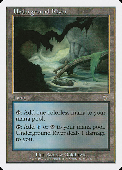 【Foil】【EN】地底の大河/Underground River [7ED] 無R No.350
