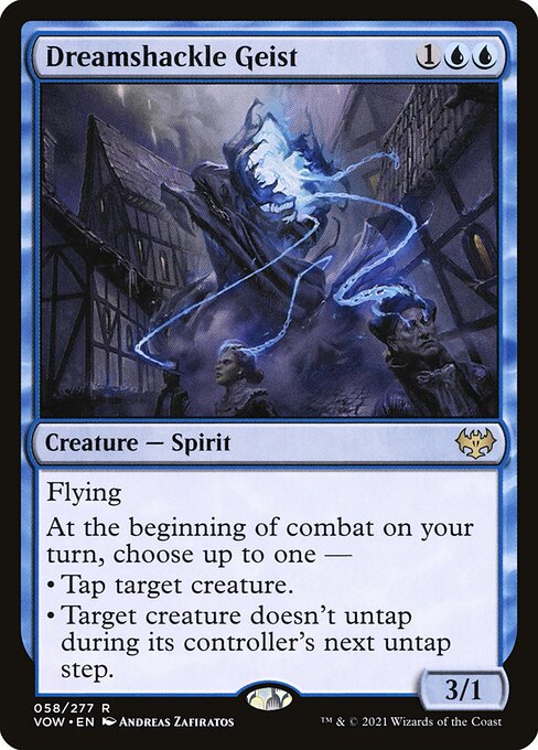 【Foil】【EN】夢鎖の霊/Dreamshackle Geist [VOW] 青R No.58