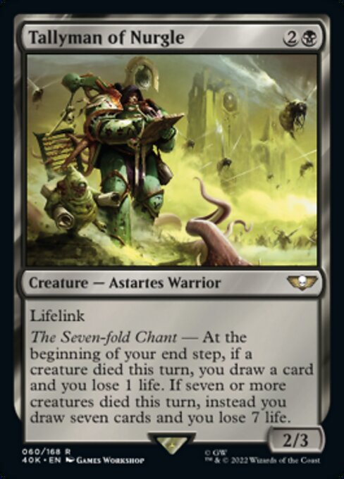 【Foil】【EN】Tallyman of Nurgle [40K] 黒R No.60★