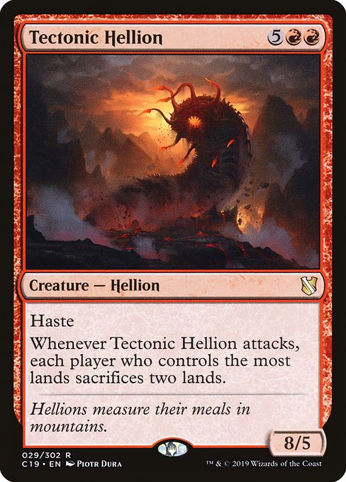 【EN】地盤のヘリオン/Tectonic Hellion [C19] 赤R No.29