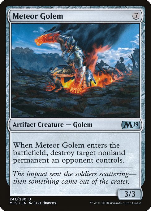 【Foil】【EN】隕石ゴーレム/Meteor Golem [M19] 茶U No.241