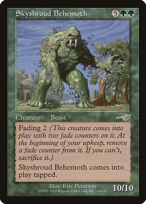 【Foil】【EN】スカイシュラウドのビヒモス/Skyshroud Behemoth [NEM] 緑R No.116