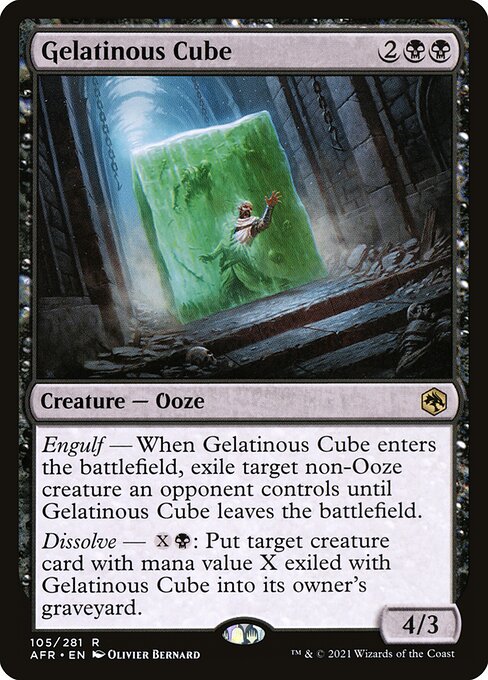 【Foil】【EN】ゼラチナス・キューブ/Gelatinous Cube [AFR] 黒R No.105