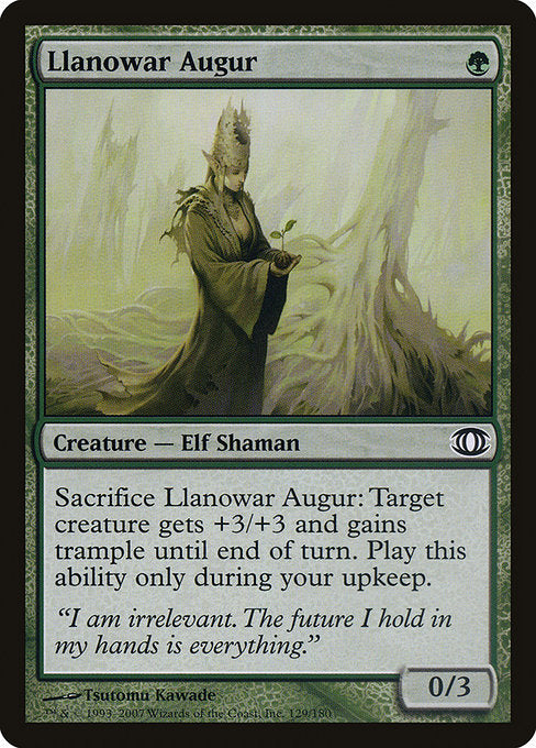 【Foil】【EN】ラノワールの占い師/Llanowar Augur [FUT] 緑C No.129