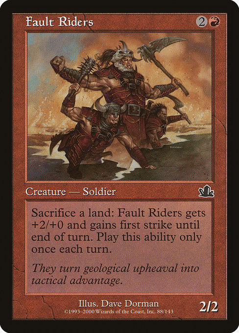 【Foil】【EN】断層を渡るもの/Fault Riders [PCY] 赤C No.88