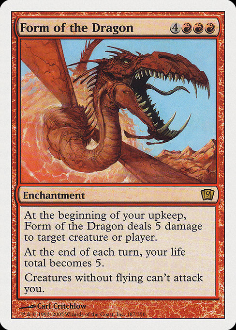 【Foil】【EN】ドラゴン変化/Form of the Dragon [9ED] 赤R No.187