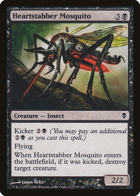 【Foil】【EN】心臓刺しの蚊/Heartstabber Mosquito [ZEN] 黒C No.97