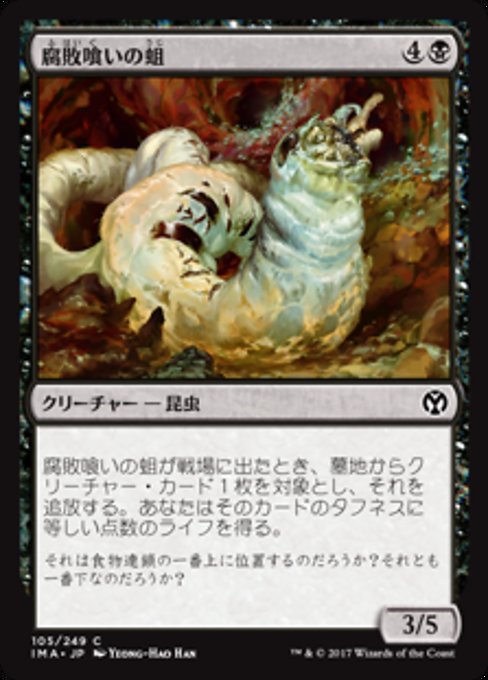 【Foil】【JP】腐敗喰いの蛆/Rotfeaster Maggot [IMA] 黒C No.105