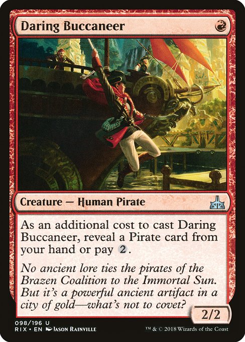 【Foil】【EN】勇敢な海賊/Daring Buccaneer [RIX] 赤U No.98