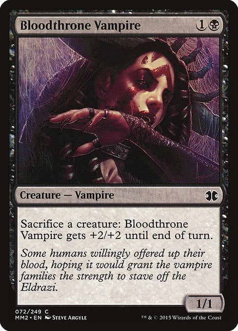 【Foil】【EN】血の座の吸血鬼/Bloodthrone Vampire [MM2] 黒C No.72