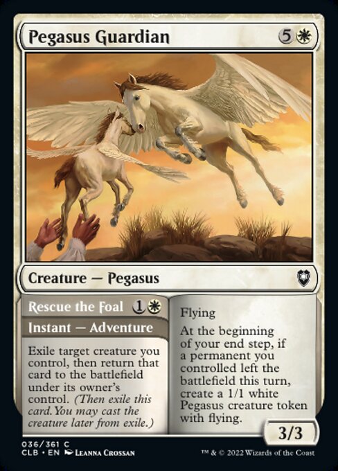 【Foil】【EN】Pegasus Guardian // Rescue the Foal [CLB] 混C No.36