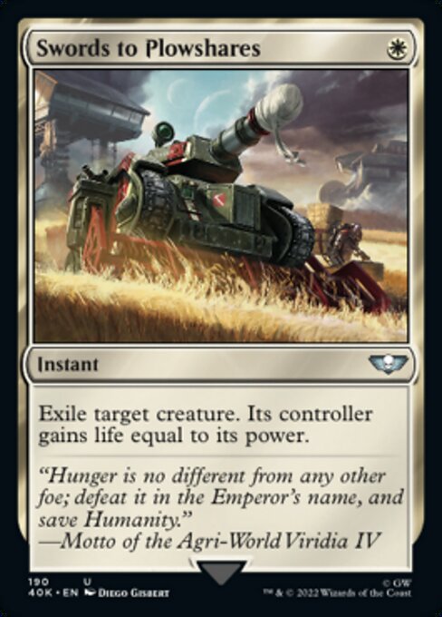 【Foil】【EN】剣を鍬に/Swords to Plowshares [40K] 白U No.190★