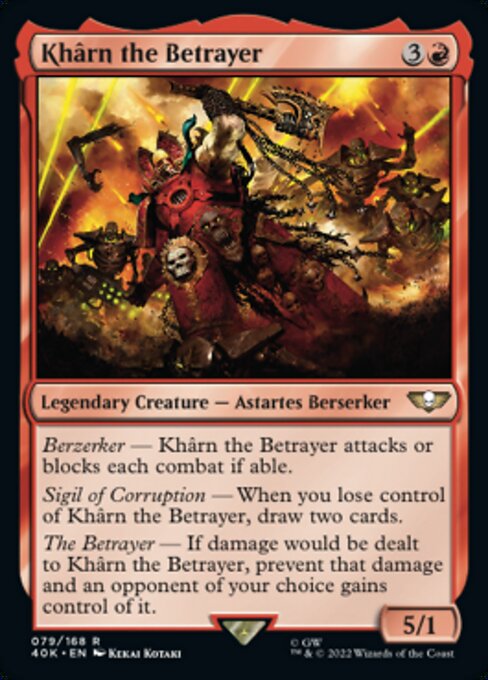 【Foil】【EN】Khârn the Betrayer [40K] 赤R No.79★