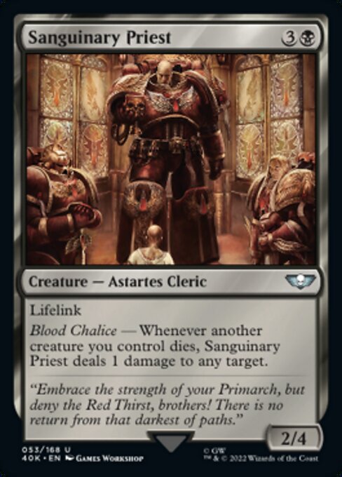 【Foil】【EN】Sanguinary Priest [40K] 黒U No.53★