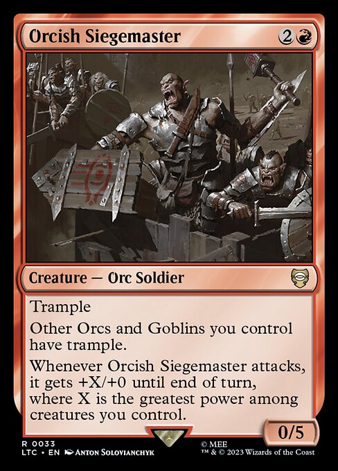 【EN】オークの攻城戦指揮官/Orcish Siegemaster [LTC] 赤R No.33